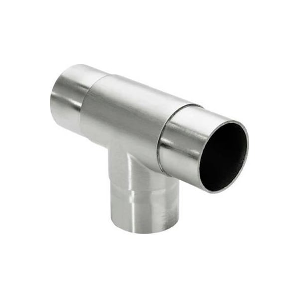 Lavi Industries Lavi Industries, Flush Tee Fitting, for 1.5" Tubing, Satin Stainless Steel 44-734/1H - main